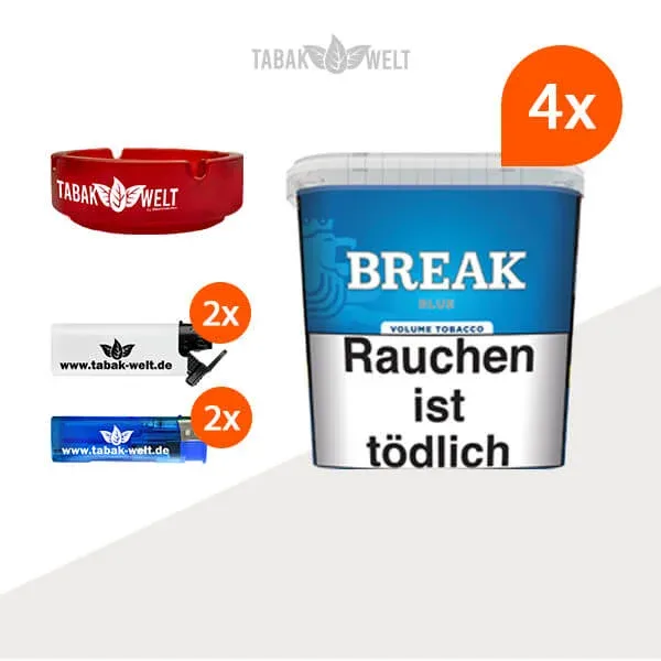 break-blue-volumentabak-4x-giga-box-mit-sturmfeuerzeugen-und-glasaschenbecher