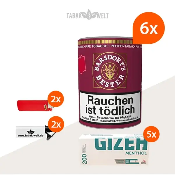 barsdorf-s-bester-cherry-red-pfeifentabak-6x-dose-mit-gizeh-menthol-huelsen