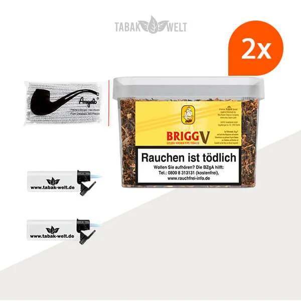 brigg-v-vanilla-pfeifentabak-2x-eimer-mit-pfeifenreiniger