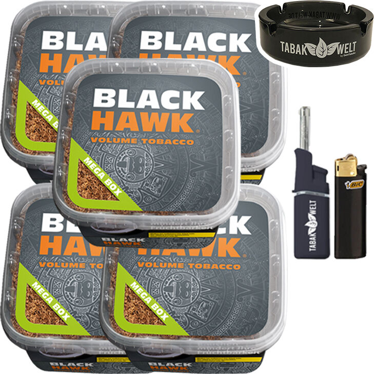 Black Hawk 5 x 230g mit Glasaschenbecher