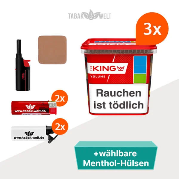 3x-king-volumentabak-blue-mit-wahlbarem-huelsen-und-stabfeuerzeug-tw