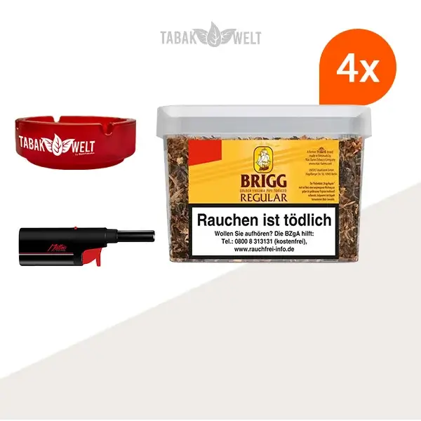 brigg-regular-pfeifentabak-4x-eimer-mit-stabfeuerzeug