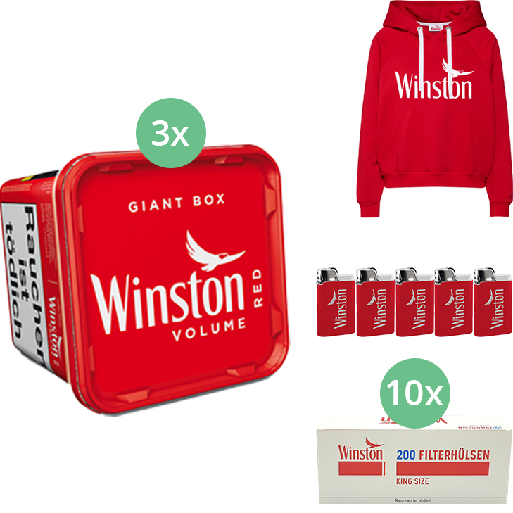 Winston Giant Box 3 x 205g mit 2000 Hülsen
