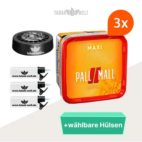 pall-mall-volumentabak-3-x-maxi-box-mit-waehlbaren-filterhuelsen-und-roulette-aschenbecher
