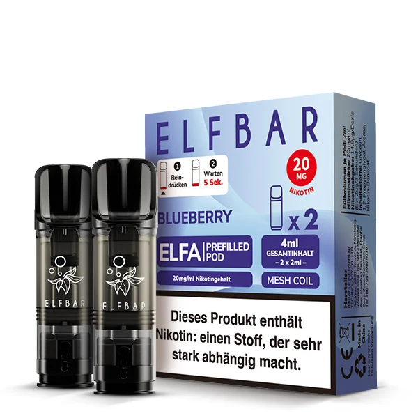 Elfbar Elfa 20mg Blueberry Pod für E-Zigarette