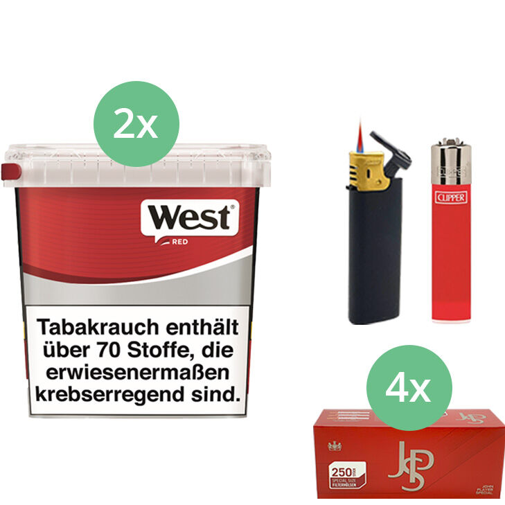 West Red 2 x 190g mit 1000 Special Size Hülsen