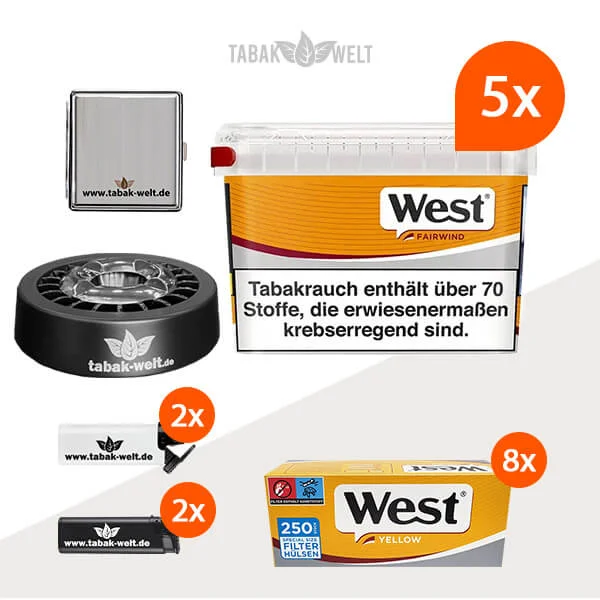 west-yellow-volumentabak-5x-mega-box-mit-2000-special-size-filterhuelsen