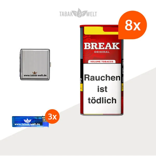 Break Volumentabak Original XXL 8 x Dose mit Metalletui