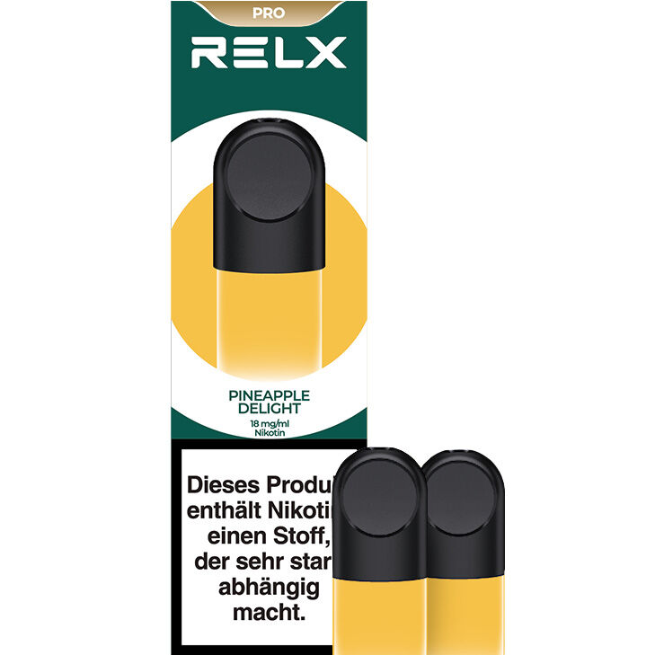 Relx Pod Pro e-Zigaretten Hawaiian Sunshene / Pineapple-Delight 2 x 18mg 