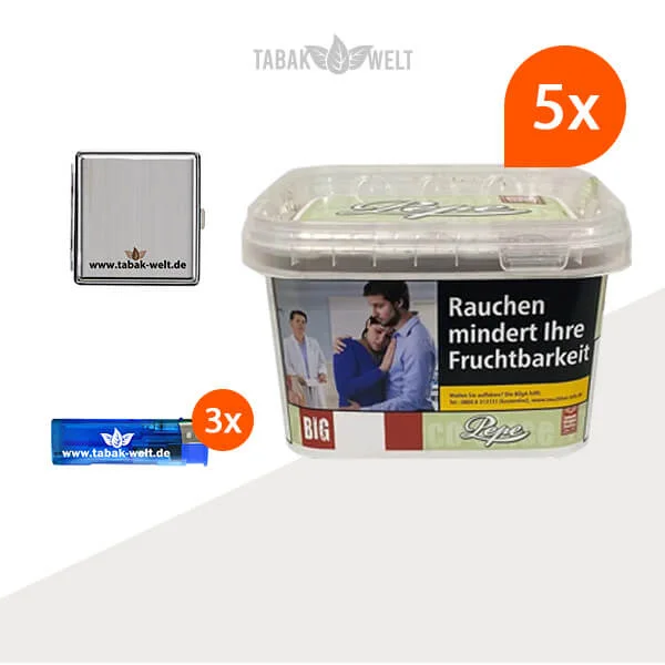pepe-volumentabak-bright-green-5x-big-box-mit-feuerzeugen-TX16023