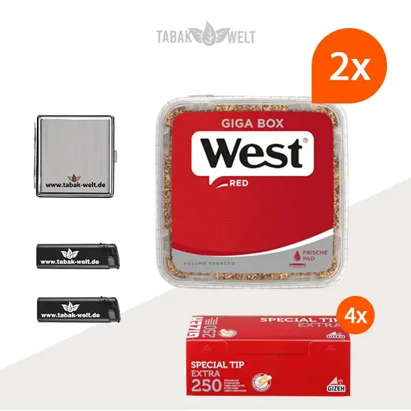west-red-volumentabak-2x-giga-box-mit-1000-gizeh-tip-extra-filterhuelsen