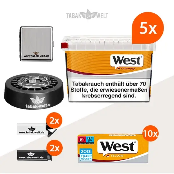 west-yellow-volumentabak-5x-mega-box-mit-2000-king-size-filterhuelsen