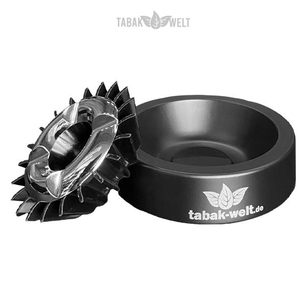 Roulette Aschenbecher Schwarz Matt