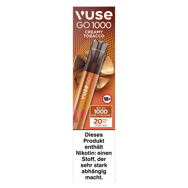 Vuse GO 1000 Creamy Tobacco 20mg Einweg E-Zigarette