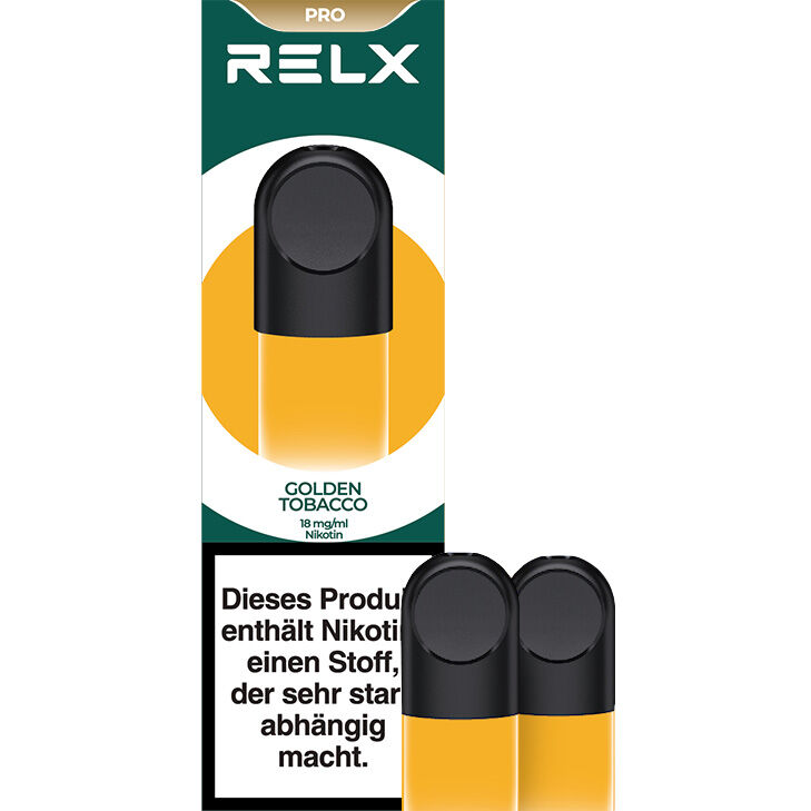 Relx Pod Pro e-Zigaretten Golden Tobacco 2 x 18mg 