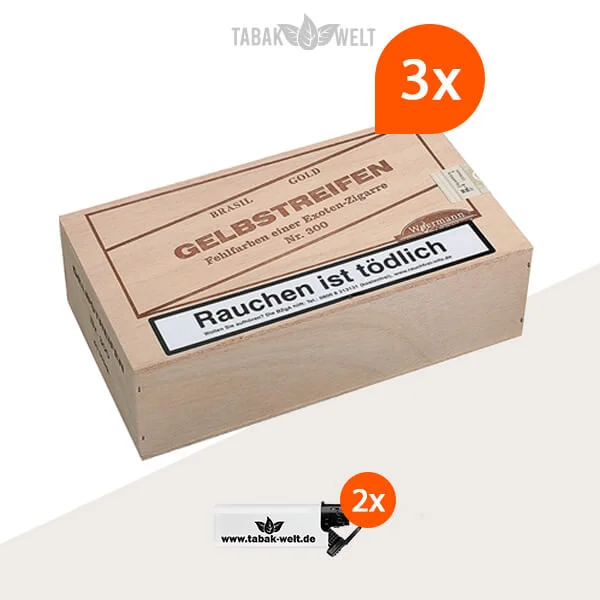 Woermann Cigars Spezialitäten Zigarren GELBSTREIFEN NR.300 3x Kisten