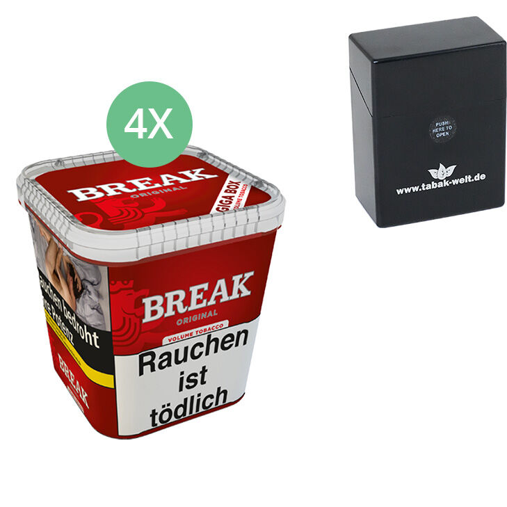 Break Original Tabak 4 x Giga Box mit Etui