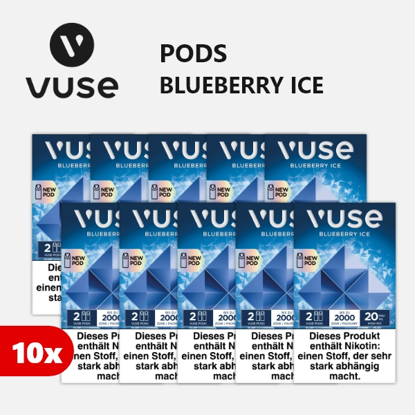 10x VUSE Pods Blueberry Ice