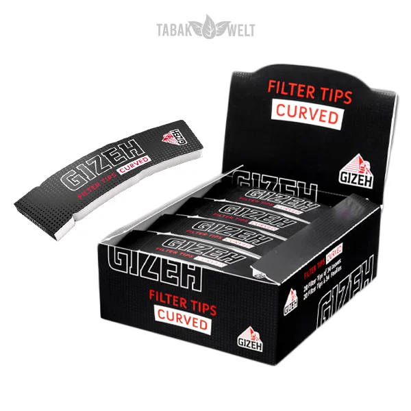 Gizeh Black Filter Tips Curved Box