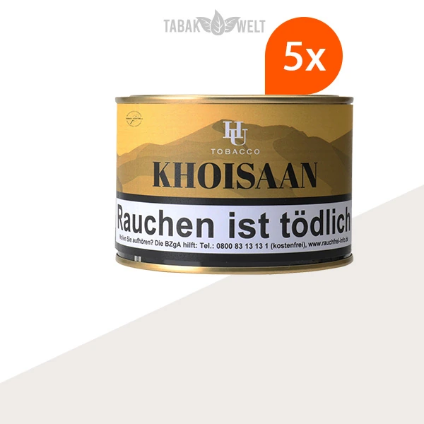 HU Tobacco Khoisaan Pfeifentabak – 5 Dosen im Set
