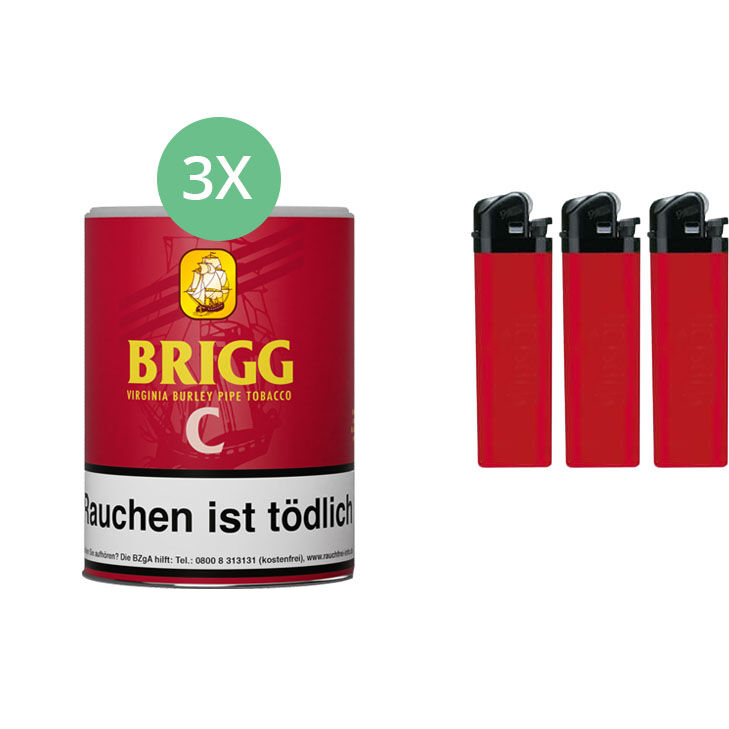 Brigg Cherry 3 x 155g mit Feuerzeugen