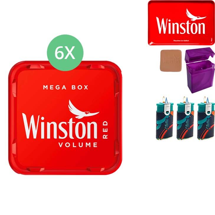 Winston Mega Box 6 x 135g mit Stopftablett
