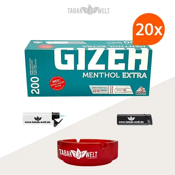 20x-gizeh-menthol-filterhuelsen-extra-200er-4000-stueck-mit-aschenbecher