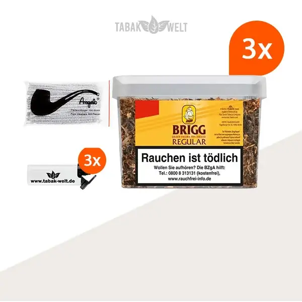brigg-regular-pfeifentabak-3x-eimer-mit-pfeifenreiniger