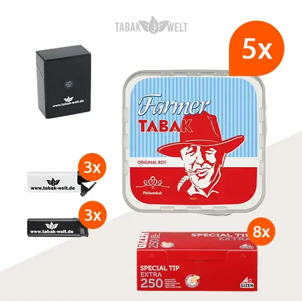 farmer-original-rot-pfeifentabak-5x-eimer-mit-2000-special-tip-extra-huelsen