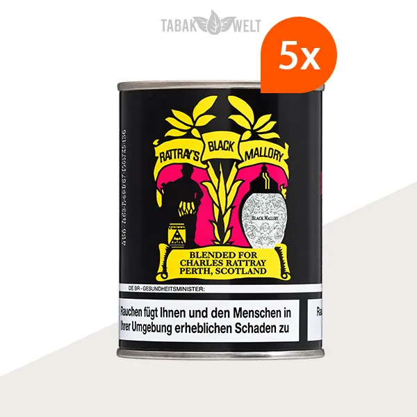Rattray’s British Selection Black Mallory Pfeifentabak – 5er-Box