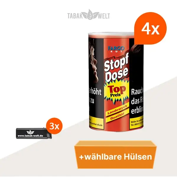 fargo-rot-volumentabak-4x-dose-mit-waehlbaren-huelsen