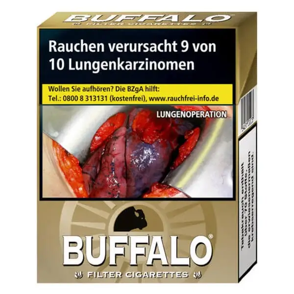 Die Buffalo Zigaretten in Gold im Gib Pack