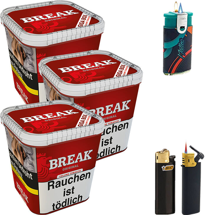 Break Original 3 x 215g mit Feuerzeugen