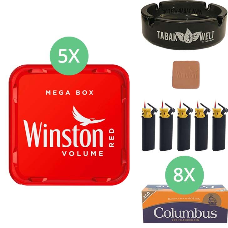 Winston Mega Box 5 x 135g mit 2000 Hülsen