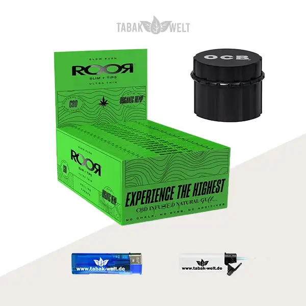 roor-organic-hemp-slim-32-x-32-blatt-tips-mit-grinder