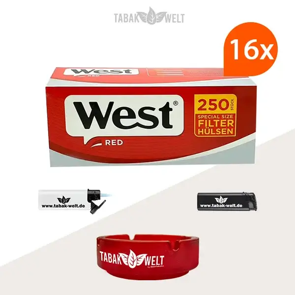 16x-west-red-special-size-filterhuelse-250er-4000-stueck-mit-aschenbecher