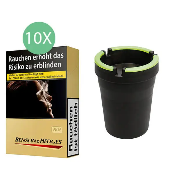 10 Benson Zigaretten mit Auto Aschenbecher