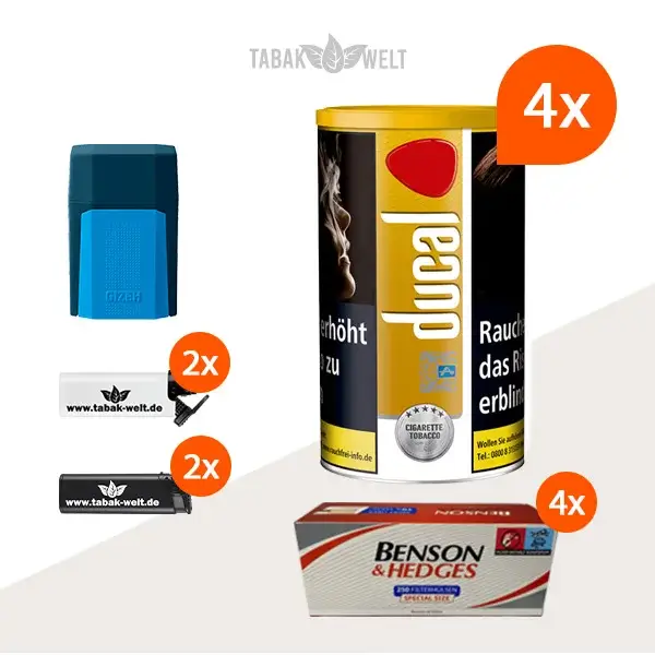 ducal-gold-feinschnitt-tabak-4x-dose-mit-1000-huelsen-und-etui