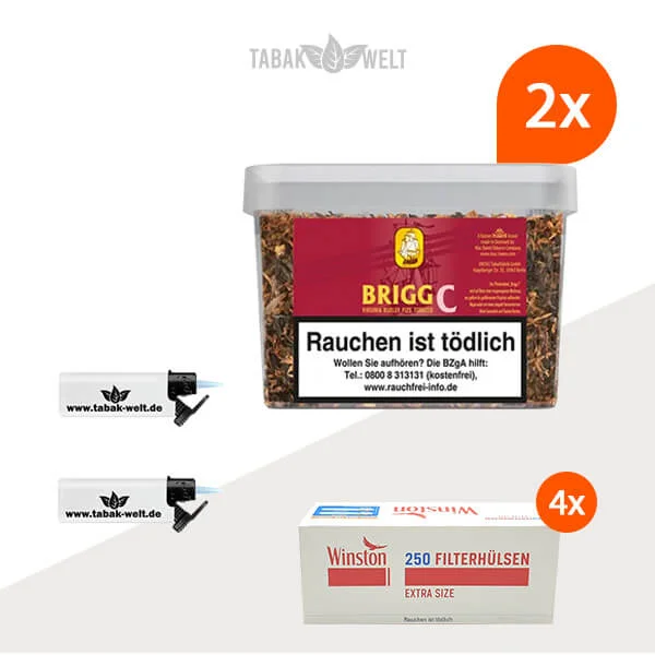 brigg-c-cherry-pfeifentabak-2x-eimer-mit-winston-extra-size-huelsen