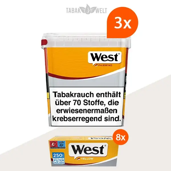 west-yellow-volumentabak-3x-giga-box-mit-2000-special-size-filterhuelsen
