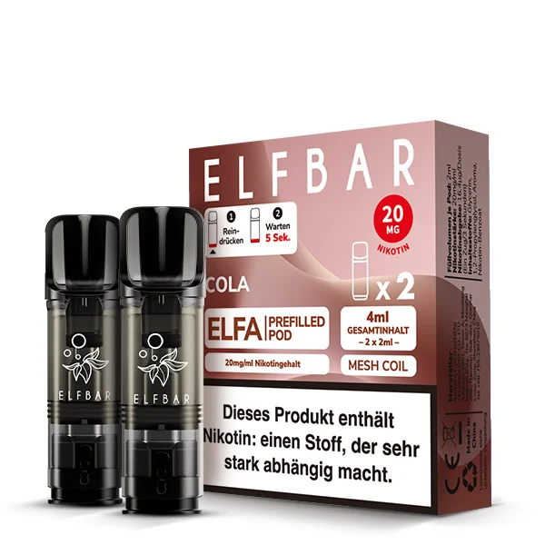 Elfbar Elfa 20mg Cola Pod für E-Zigarette