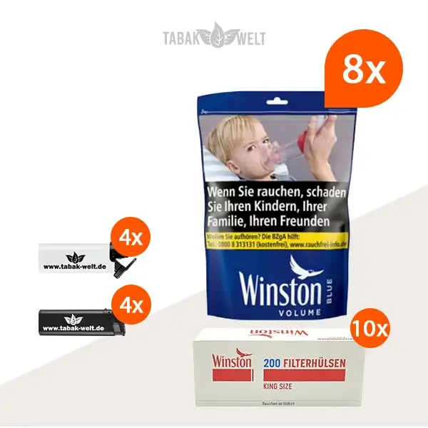 winston-blue-volumentabak-8x-beutel-mit-2000-king-size-filterhuelsen