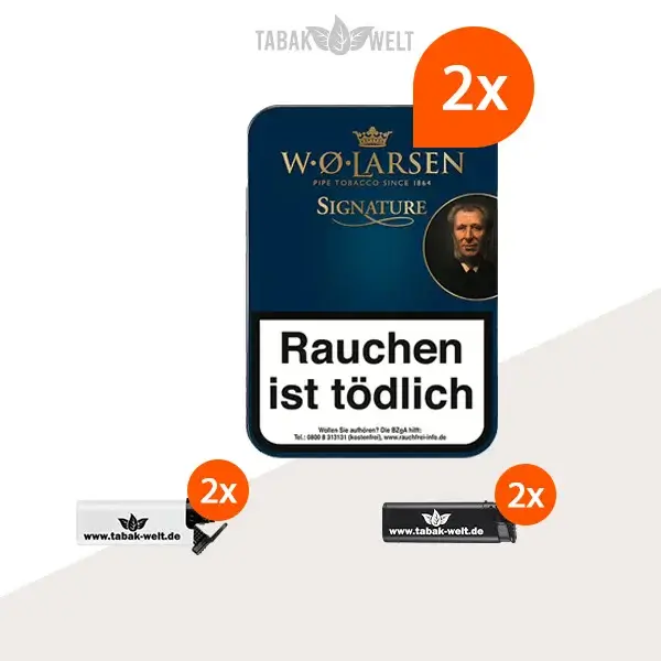2x-w.-o.-larsen-signature-100g-dose-mit-feuerzeuge