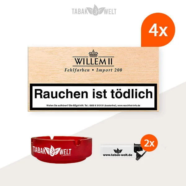 Willem II Fehlfarben Zigarillos Import 200 Sumatra 4x Kiste Willem II Fehlfarben Zigarillos Import 200 Sumatra 4x Kiste