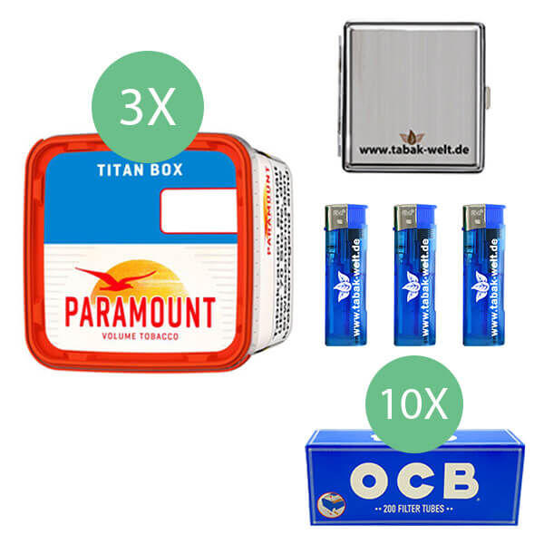 3 x Paramount Titan Box mit 1000 OCB Hülsen