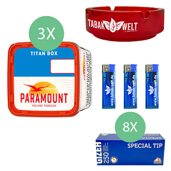 3 x Paramount Titan Box mit 2000 Gizeh Hülsen