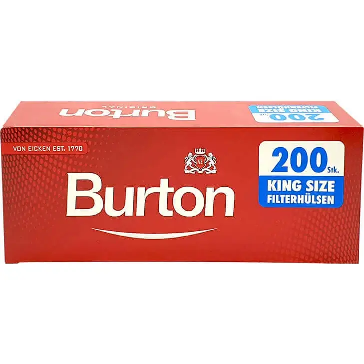 Burton Blue Volumentabak 3x Mega Box mit 1000 King Size Filterhülsen