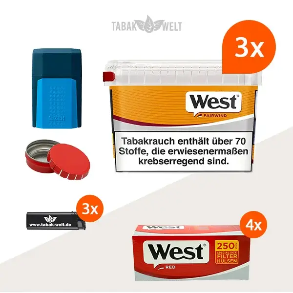 west-yellow-volumentabak-3x-mega-box-mit-1000-special-size-filterhuelsen-und-etui