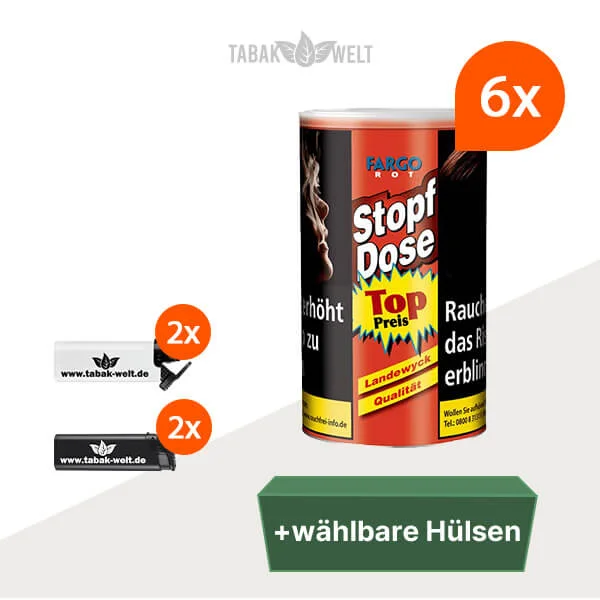 fargo-rot-volumentabak-6x-mit-waehlbaren-huelsen-und-feuerzeugen