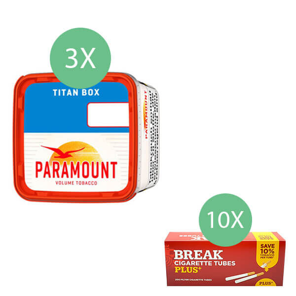 3 x Paramount Titan Box mit 2000 Plus Hülsen